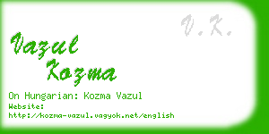 vazul kozma business card